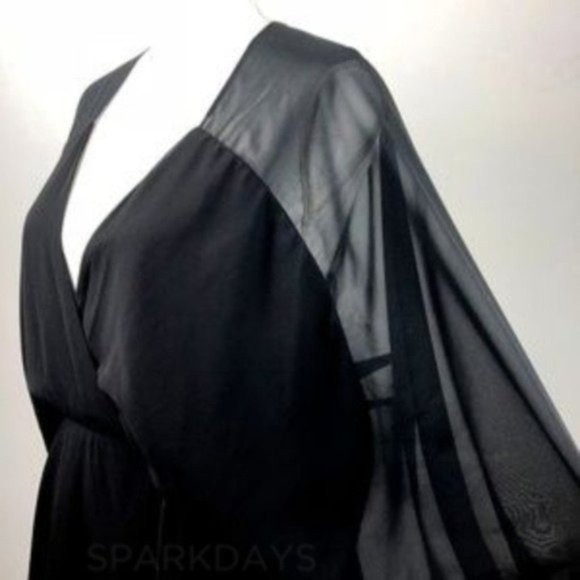 Mara Hoffman Black Flowy Formal Mini Dress | M - Picture 4 of 9